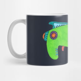 Green Alien Pistol Mug